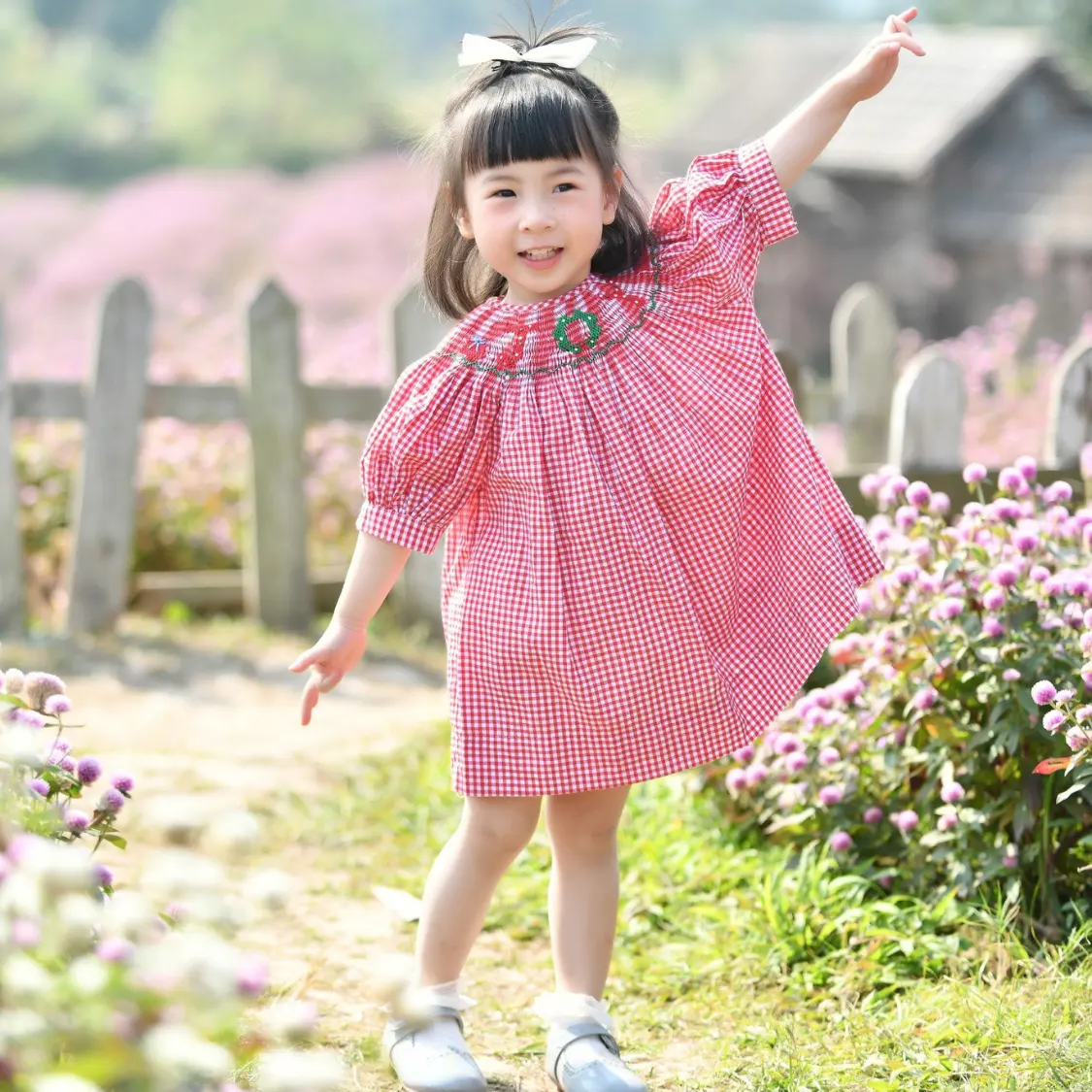 Smock ăn mặc công chúa cô gái bên Dresses trẻ em chất lượng cao thấp moq quần áo bé gái bán buôn tùy chỉnh OEM ODM