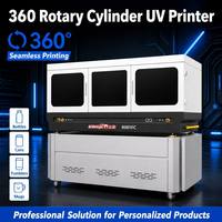 Impresora UV Cilíndrica Kingjet CMYKLcLmWV de 360 Grados para Botellas Redondas Irregulares y Cónicas con Alto Rendimiento