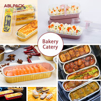 ABLPACK Contenant alimentaire jetable pour restaurant à emporter 900ML/30.4oz en feuille d'aluminium, moule à pizza, plateau, assiette avec couvercle