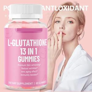 Etiqueta privada OEM ODM Salud natural Blanqueamiento Gummy the Skin Rubber Hombres y mujeres The Skin L-Glutathione 13 en 1 Gummies - Product Image 3