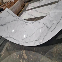 Panneau de placage en marbre ultra fin poli de 1 mm et 2 mm pour revêtement mural, sol, villa, hôtel, décoration de salle de bain