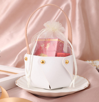MINI panier en PU élégant avec boîte à bonbons pour fête de mariage