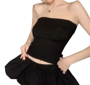 New Designer Corrugated Sexy Wrap Tank Top Club Wear High Elastic Bodybuilding Camisole Hot Girl Sleeveless Top