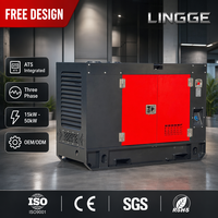 Generador Diésel Industrial Silencioso de 15/25/35/50 kW con ATS Trifásico 50Hz/60Hz, Estación de Energía Insonorizada