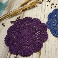 Meilleures ventes : Sous-verre décoratif ajouré en crochet, fait main, fabriqué à Yiwu, qualité export, support de plat ajouré