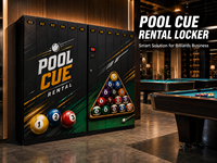 Casier intelligent de location de queues de billard à 12 portes, armoire de rangement d'équipement de billard en libre-service pour salles de billard et clubs