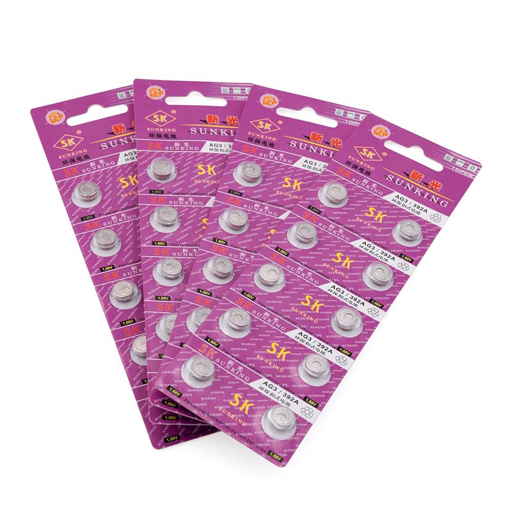 Pilasボタン電池メーカーAlcalina Coin Pilas Ag3 392A1.5vアルカリボタン電池Lr41おもちゃ用
