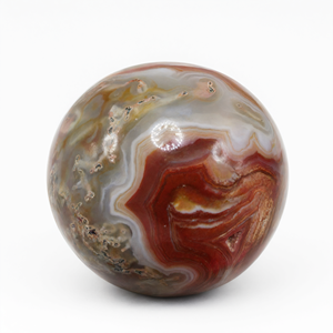 Esfera/bola de piedra de ágata de fuego - Energía/Reiki/Cristaloterapia - 2.5 pulgadas (6.25 cm) de diámetro y 290 g - UNA PIEZA SOLA - Product Image 3
