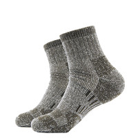 Chaussettes épaisses en laine mérinos SOLAX Athletic Crew, couleur unie, vente en gros, hiver, thermiques, randonnée, cyclisme, camping, ski