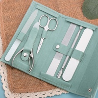 Ensemble de manucure Kit de pédicure 6 pièces Kit de manucure en acier inoxydable Kits de toilettage professionnels Outils de soin des ongles