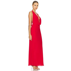 2025 mới của phụ nữ không tay Maxi <span class=keywords><strong>Dress</strong></span> sexy sâu v-cổ Halter backless Bodycon giản dị bên <span class=keywords><strong>Dress</strong></span> - Product Image 2