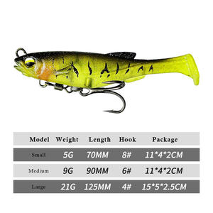 Pêche en eau douce salée lumineuse appât souple Big <span class=keywords><strong>Shad</strong></span> 12.5cm 21g pagaie queue leurre en plastique souple <span class=keywords><strong>pour</strong></span> océan bateau rivière - Product Image 2