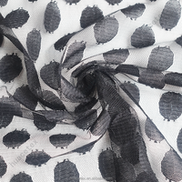 Tissu en dentelle Hengan tricoté léger 95% nylon 5% élasthanne, largeur 150 cm, 52 GSM, noir, pour vêtements féminins, robes, lingerie, confection