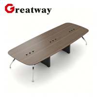 Table de conférence rectangulaire minimaliste pour salle de réunion, mobilier de bureau commercial avec plateau en MFC de qualité E0