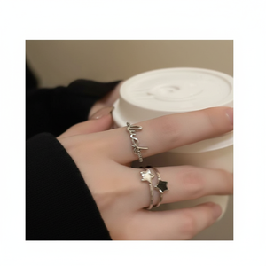 Anelli di tendenza Vintage moda donna anello in lega di sole cuore campionato con apertura regolabile vendita all'ingrosso - Product Image 2