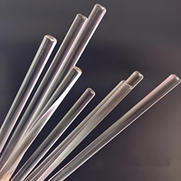 Barre solide en verre borosilicate 3.3 résistant aux hautes températures pour usage en laboratoire