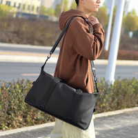 Sac de voyage unisexe décontracté, simple, léger, en velours, avec fermeture éclair, imperméable, pliable, 20-35L, grande capacité, pour les voyages courts, bagage à main, étanche