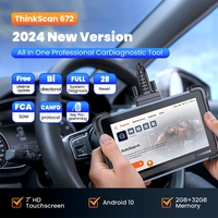 Herramientas de Diagnóstico Automotriz Thinkcar Thinkscan 672 Escáner OBD2 para Todos los Sistemas con 28 Funciones de Reseteo y Control Bidireccional de por Vida Gratis
