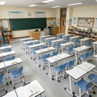 Chaise de bureau individuelle robuste et résistante à l'usure, couleur personnalisable, en promotion, pour les projets d'appel d'offres scolaires mondiales