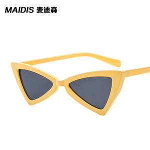 Maidis Triangle Cat Eye Sunglasses Black Frame Uv400 Women Fashion Sun Glasses - Product Image 4