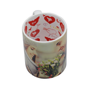 Taza de Cerámica de Porcelana de Grado AA de 11 oz con Logotipo Interior Personalizado al por Mayor, Apta para Lavavajillas y Microondas, <span class=keywords><strong>Feliz</strong></span> Día de San Valentín - Product Image 3