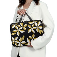Nouveaux produits explosifs : Sac pour ordinateur portable en cuir PU avec impression hawaïenne personnalisée, impression à la demande, sac d'ordinateur de haute qualité