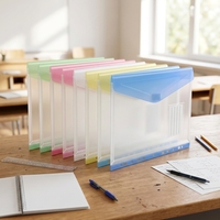 Pochette de classement extensible Canhao A4 en PP transparent durable, 11 trous, pour classeur à 2/3/4 anneaux, idéale pour le bureau, l'école ou l'usine
