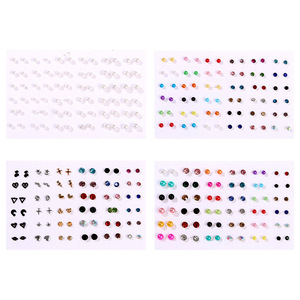 Boucles d'oreilles pour enfants, ensemble de pierres précieuses en résine de fruits colorés, hypoallergéniques, bijoux cadeaux - Product Image 5