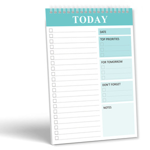 Portable écologique numérique imprimé Double bobine quotidien anglais cahier papier couverture promotionnel transfrontalier semaine Plan mémo - Product Image 3