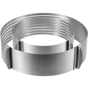 Großhandel Verstellbarer <span class=keywords><strong>7</strong></span>-Schichtiger 6-12 Zoll Silberner Lebensmittelechter Edelstahl Wiederverwendbarer Umweltfreundlicher Nur Handwäsche Nötig Mousse-Kuchenring - Product Image 4