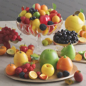 Vente en gros de <span class=keywords><strong>jouets</strong></span> de cuisine éducatifs bon marché Fruits légumes creux en plastique imperméables Accessoires de décoration de Noël au détail - Product Image 6