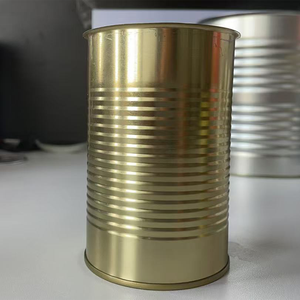 Boîtes de conserve en fer blanc de qualité alimentaire pour boissons gazeuses 100 ml, emballage doré avec finition laquée et bouchon refermable - Product Image 1