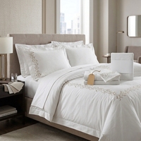 Ensemble de housse de couette imprimée botanique en gros, 4 pièces, ensemble de literie OEM pour hôtel, chambre d'hôtes, location de vacances