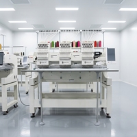 Machine à broder informatisée à 3 têtes, 9/12/15 aiguilles, multifonctionnelle, pour casquettes plates, vêtements, équipement de broderie industrielle