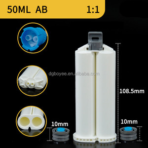 50ml hộp mực nhựa Polyamide Ống AB kép keo mực hai thành phần với trộn ống tiêm - Product Image 2