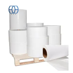 White PP Label Film Water Based Acrylic Clear PET Liner Jumbo Roll Waterproof Adhesive Sticker Film