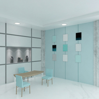 Vitrine de présentation de bijoux en verre écologique de luxe avec éclairage LED durable et design intérieur personnalisé pour les boutiques