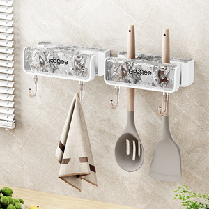 YaoGee Double Headed <b>Mop</b> Clip <b>Wall</b> Mount Rack Adhesive Broom Holder Storage Organizer For Bathroom - Product Image 3
