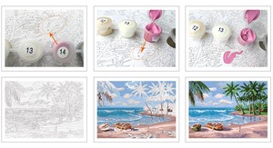 Fornitura di fabbrica kit di pittura con decorazione a diamante tela ad olio moderna nuda per bambini dipingere con numeri dipinti a mano - Product Image 5