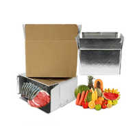 Vente en gros de cartons isolés en aluminium de haute qualité pour le transport de poisson, de bœuf congelé et d'autres boîtes de transport d'aliments