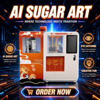 Imprimante automatique d'art sucré IA, machine distributrice de bonbons à haute efficacité pour la vente de snacks de rue et les activités commerciales