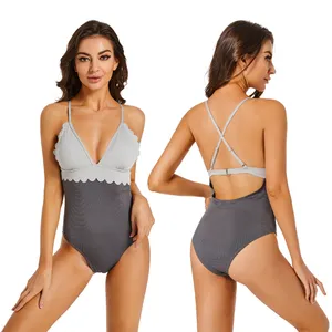 2023 Nieuwe Trend Braziliaanse Vrouwen Kleur Bijpassende Badpakken Sexy Kant Uitgesneden Bikini Eendelig Badpak Zwemkleding