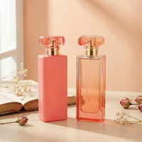 Flacons de parfum élégants Anding, design rectangulaire de luxe avec pompe, bouchon en acrylique transparent moderne, 100 ml
