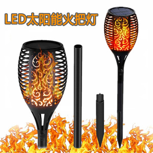Lampe solaire de jardin 96 LED effet flamme, extérieure, étanche, autoportante, éclairage décoratif pour allée - Product Image 5