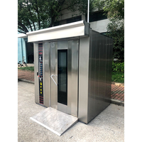 Four rotatif électrique commercial de grande capacité à 64 plateaux, en acier inoxydable, certifié CE, équipement de cuisine pour restaurants, hôtels, cuisines industrielles