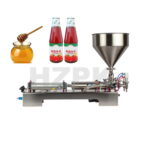 Machine de remplissage HZPK à 2 têtes pour pâtes, jus, eau, huile, lait en bouteilles plastiques et bocaux en verre - Product Image 1