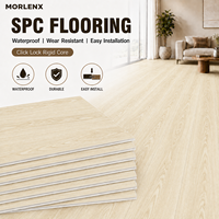 Plancher en vinyle SPC MORLENX Nordic Light Oak, anti-rayures, imperméable, système de clic, noyau rigide, pour bureau, cuisine, hôpital