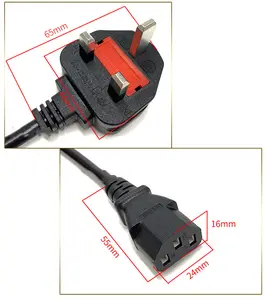 Commercio all'ingrosso Ac cavi di Prolunga del cavo di alimentazione 240v con 3 spina in 15amp uk cavo di alimentazione