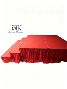 Plateforme de scène portable antidérapante en aluminium pour événements musicaux, facile à installer, utilisable en intérieur et en extérieur - Product Image 2