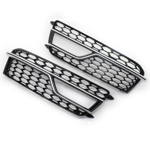 Audi Lower Grille Fog Light Bezel Honeycomb Perforated 8T0807681 <b>ABS</b> Plastic Bumper Fitment - Product Image 4